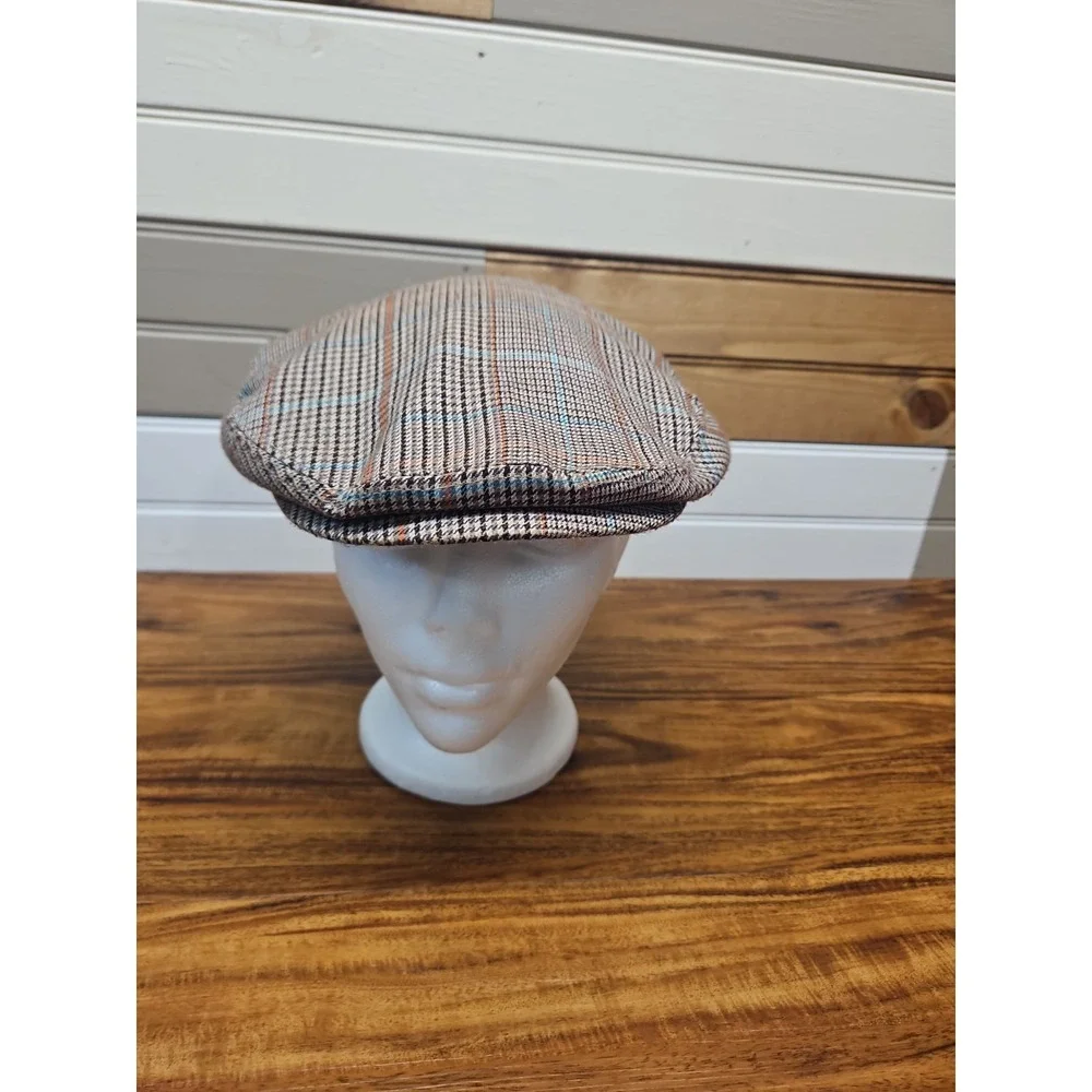 Lot Of 2 Wonderful Fashion Plaid Cabbie Newsboy Hat Size Lg